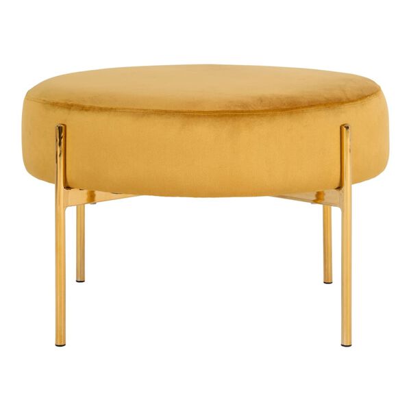 House Nordic Pouf Evie Mustard Yellow