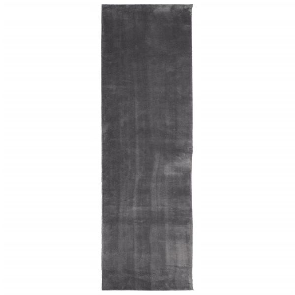 vidaXL Rug HUARTE Short Pile Soft and Washable Anthracite 80x250 cm