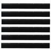 vidaXL Screw-on Door Brush Seals 6 pcs Black 100 cm Aluminium Alloy