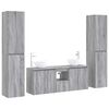 vidaXL Bathroom Furniture Set 5 pcs Grey Sonoma 33 x 34.5 x 160 cm