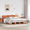 vidaXL Bookcase Bed without Mattress Wax Brown 180x200 cm Super King Solid Wood