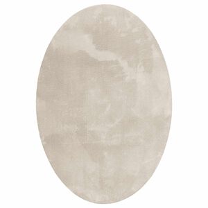 vidaXL Area Rugs Oval HUARTE Beige 140 x 200 cm 100% Polyester