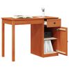 vidaXL Desk with Drawer Wax Brown 100 x 50 x 74 cm Solid Pine Wood
