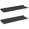 vidaXL Floating Shelf 2 pcs Black 60 x 18 x 2.5 cm Steel