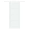 vidaXL Sliding Door White 93 x 232 cm Solid Pine Wood