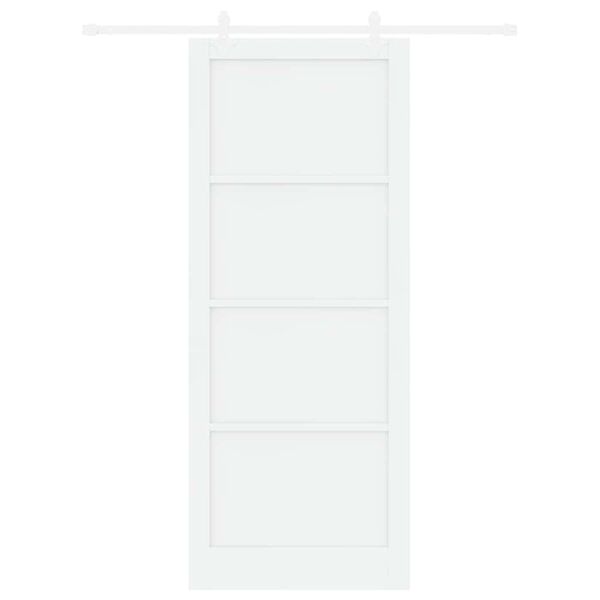 vidaXL Sliding Door White 93 x 232 cm Solid Pine Wood