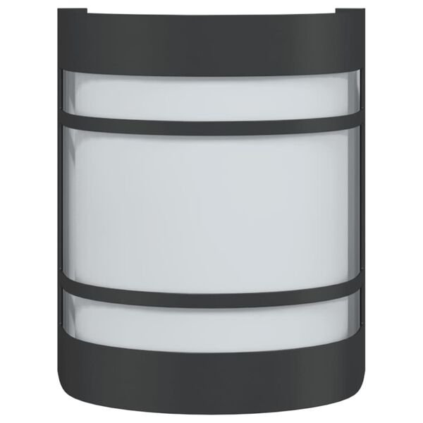 vidaXL Outdoor Wall Lights 2pcs Black Stainless Steel