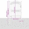 vidaXL Fence Gate with Spikes Grey 200 x 100 cm Powder-coated steel