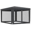 vidaXL Party Tent with 4 Mesh Sidewalls Anthracite 3x4 m HDPE