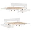vidaXL Bed Frame with Drawers without Mattress White 200x200 cm
