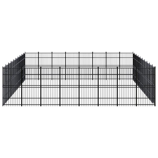 vidaXL Outdoor Dog Kennel Steel 73.73 m&sup2;
