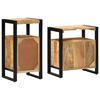 vidaXL Bathroom Furniture Set 2 pcs Brown Soild Rough Mango Wood