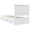 vidaXL Bed Frame with Drawer White 75 x 190 cm Engineer Wood