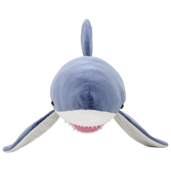 vidaXL White Shark Cuddly Toy Plush Blue and White