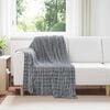 vidaXL Throw Blanket Dark Grey 150 x 130 cm Fleece