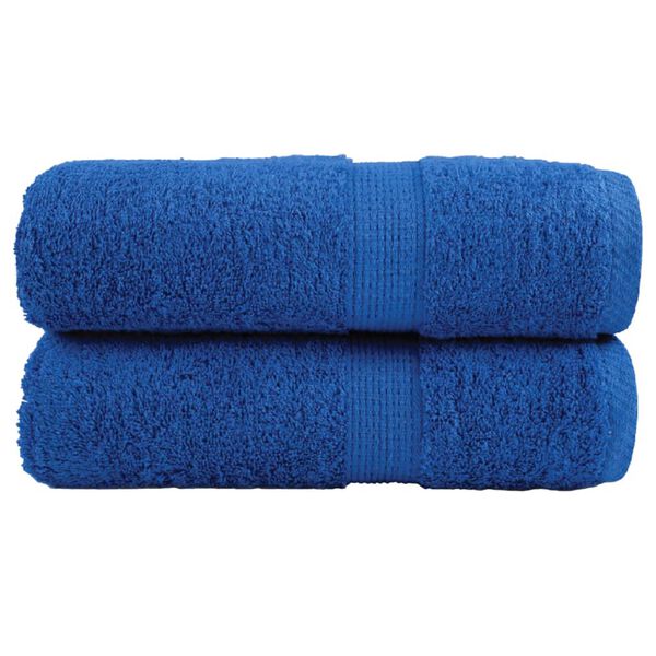 vidaXL Premium Guest Towels "SOLUND" 2 pcs Blue 30x50 cm 600 gsm
