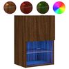 vidaXL TV Cabinet with LED Lights Brown Oak 40.5x30x60 cm