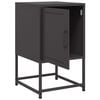 vidaXL Bedside Cabinets 2 pcs Black 36x39x60.5 cm Steel