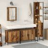 vidaXL Bathroom Furniture Set with Shelf 4 pcs Brown Engineered wood