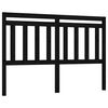vidaXL Bed Headboard Black 146x4x100 cm Solid Wood Pine