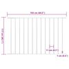 vidaXL Fence Panel Powder-coated Steel 1.63x1.25 m White