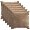 vidaXL Cushion Cover 6 pcs HOUTEN Brown 65 x 65 cm Chenille Fabric