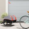 vidaXL Bike Trailer Black and Orange 30 kg Iron