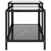 vidaXL Tea Tables 2 pcs Tempered Glass Black