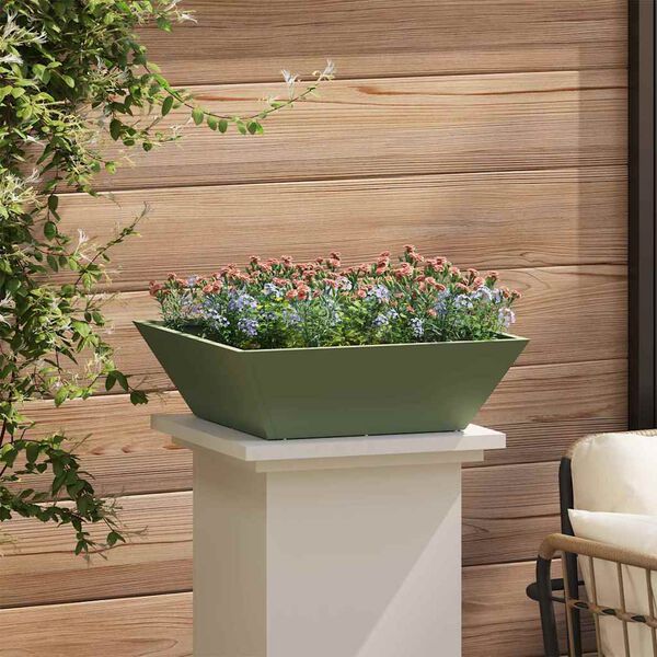 vidaXL Garden Planter 5 pcs Olive Green 50 x 50 x 15 cm