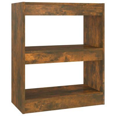 vidaXL Book Cabinet/Room Divider Smoked Oak 60x30x72 cm