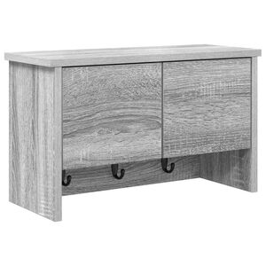 vidaXL Wall-Mounted Coat Rack Wall-Mounted Grey Sonoma 50 x 20 x 30 cm