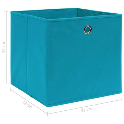 vidaXL Storage Boxes 4 pcs Baby Blue 32x32x32 cm Fabric