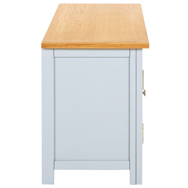 vidaXL TV Cabinet 120x35x48 cm Solid Oak Wood