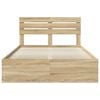 vidaXL Bed Frame Sonoma Oak 150 x 200 cm Solid Pine Wood