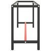 vidaXL Work Bench Frame Matte Black and Matte Red 170x50x79 cm Metal
