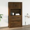 vidaXL Wall Cabinet Brown Oak 80x33x80 cm Engineered Wood