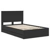 vidaXL Bed Frame with Drawer Black 120 x 200 cm Engineer Wood