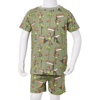 Kids' Pyjamas with Short Sleeves Light Khaki 104