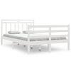 vidaXL Bed Frame without Mattress White 120x200 cm Solid Wood