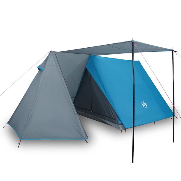 vidaXL Camping Tent 3-Person Blue Waterproof