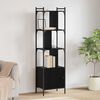 vidaXL Bookcase Black Oak 44.5 x 30 x 154.5 cm Engineered Wood