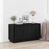 vidaXL Sideboard Black Oak 102 x 35 x 55 cm Engineered Wood