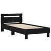 vidaXL Bed Frame without Mattress with LED Lights Black 75x190 cm Small Single