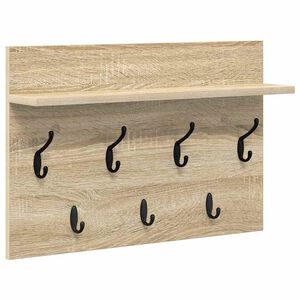 vidaXL Wall-Mounted Coat Rack with Shelf Sonoma Oak 60 x 40 x 12 cm