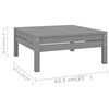 vidaXL 13 Piece Garden Lounge Set Grey Solid Pinewood