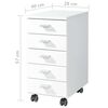 Germania Rolling Filing Cabinet White 4099-84