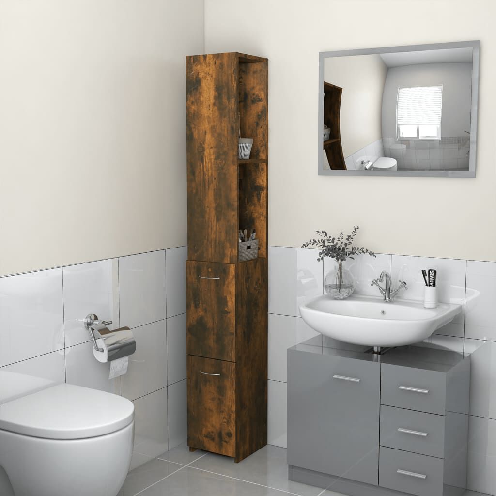 Oak bathroom hotsell linen cabinets