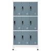 vidaXL Locker Cabinet Light Grey and Dark Grey 90x45x180 cm Steel