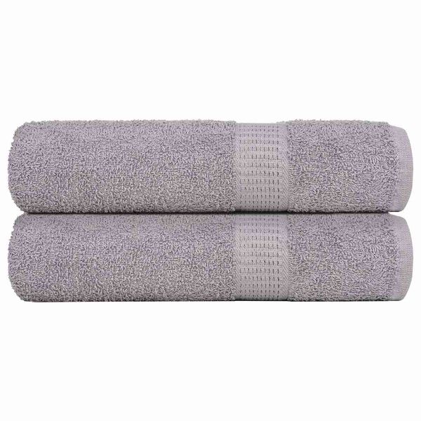 vidaXL Shower Towels "FROGN" 2 pcs Grey 70x140 cm 360 gsm