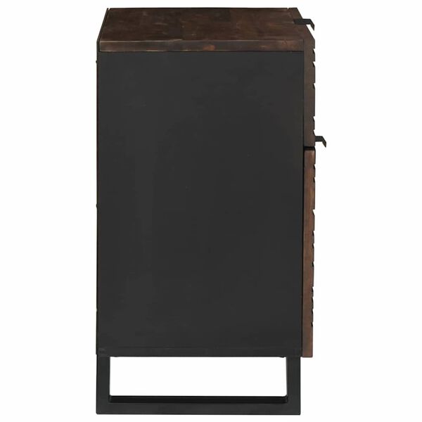 vidaXL Bedside Cabinet Walnut 50 x 33 x 60 cm Solid Acacia wood